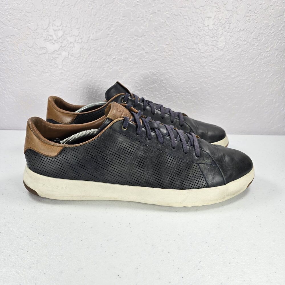 Cole Haan GrandPro Sneakers Mens 14 M C28872 Navy Perforated Leather
